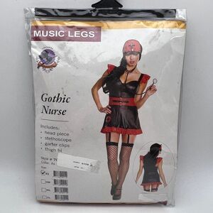 New Music Legs Gothic Nurse Costume - Size XS